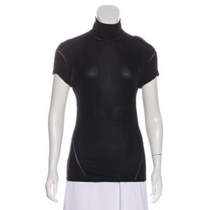 Yves Saint Laurent Mesh Short Sleeve Top